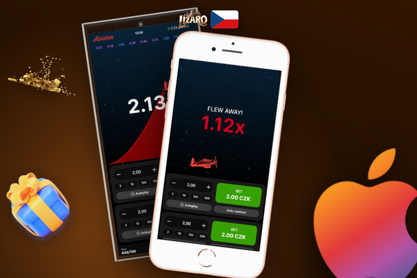 Detail sázkového panelu Aviator v Lizaro Casino s hodnotou 100 Kč a aktivním Cash Out