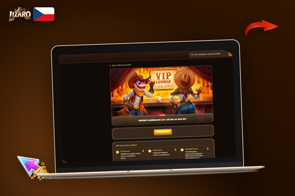 Mobilní newsletter Lizaro Casino zobrazující platný voucher kód pro hráče