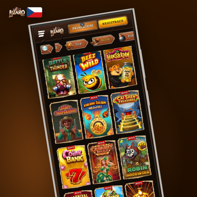 Rychlé přihlášení do Lizaro Casino aplikace pomocí otisku prstu nebo Face ID