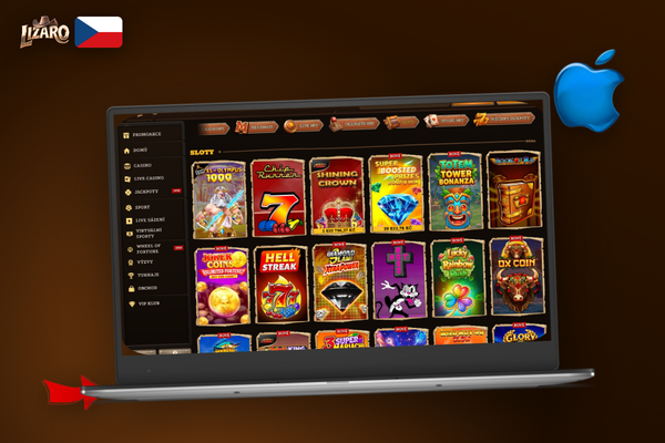 Stránka pro stažení Lizaro Casino na PC s výrazným tlačítkem ke stažení klienta